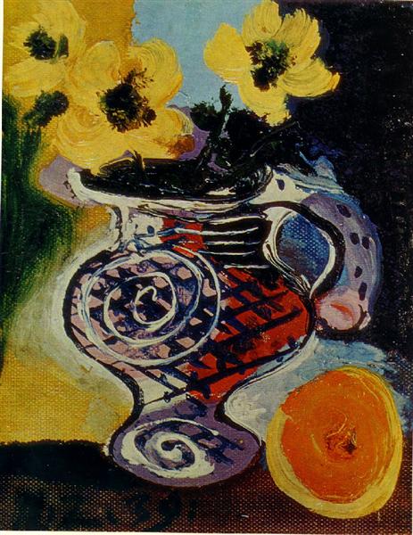 Pablo Picasso Classical Oil Painting Untitled Flowers And Plants
